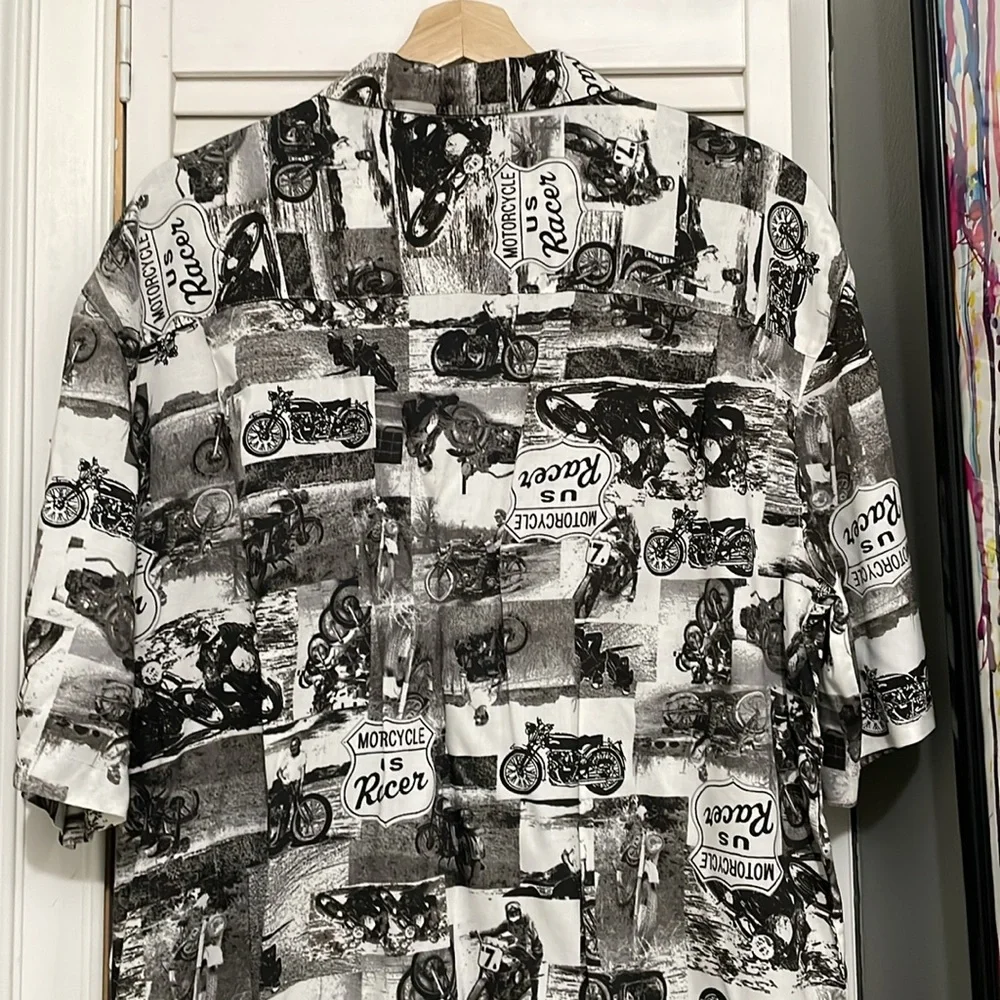 Puritan Motorcycle Short Sleeve Button Down Shirt - Picture 7 of 9